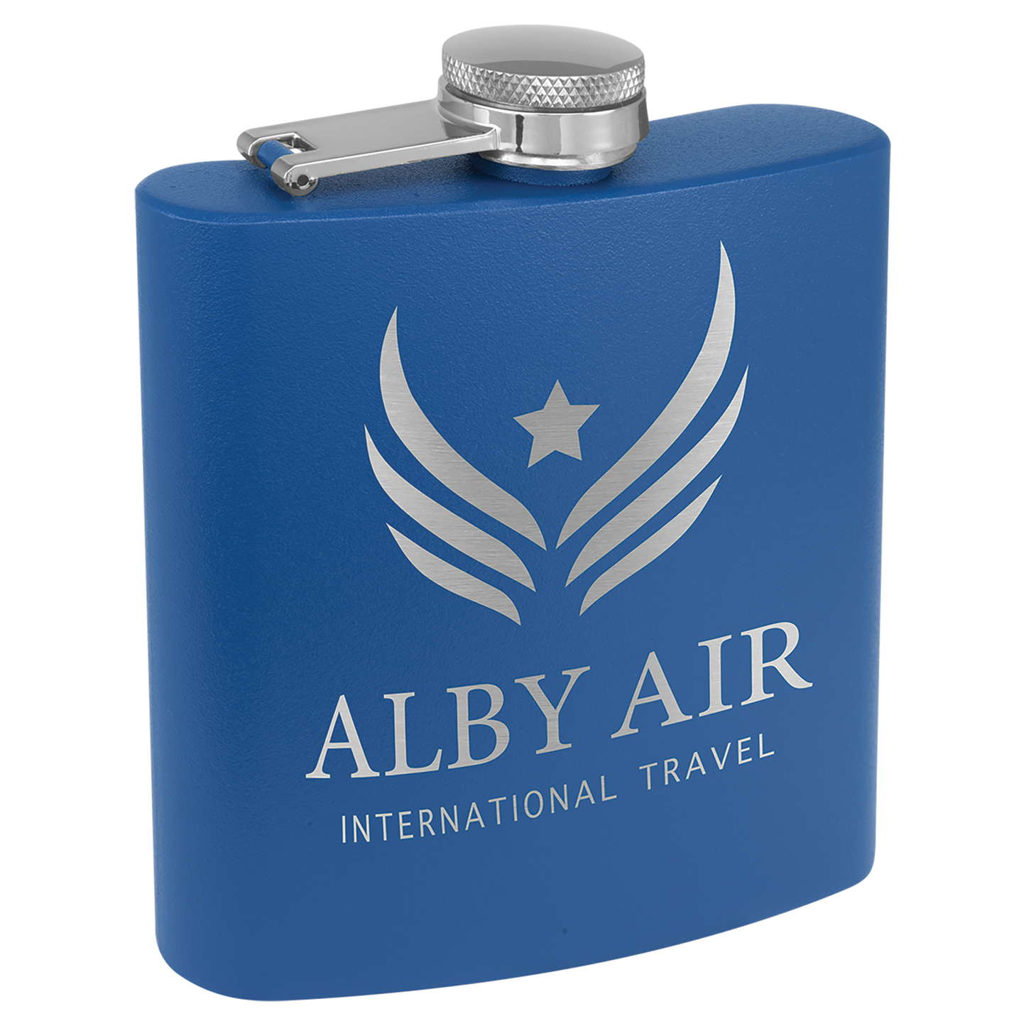 Customized 6oz Stainless Steel Powder-Coated Flask