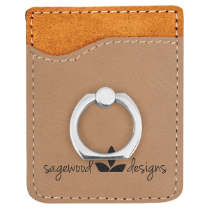 Personalized Vegan Leather Phone Wallet with Ring