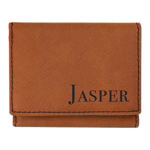 Personalized Vegan Leather Trifold Wallet