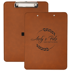 Personalized Vegan Leather Clipboard with Pen Loop