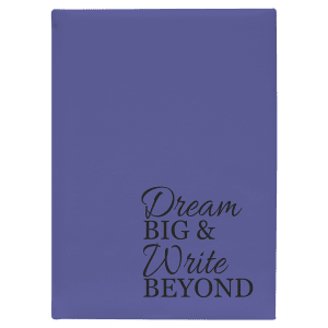 Personalized 7" x 9 3/4" Vegan Leather Journal with Lined Notepad