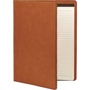 Personalized Laser Engraved Vegan Leather Portfolio with Notepad