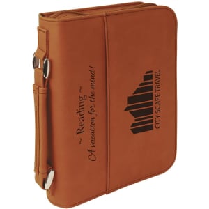 Personalized Laser Engraved Vegan Leather 6 3/4" x 9 1/4" Book/Bible Cover