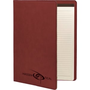 Personalized Full Color Printed Vegan Leather Portfolio with Notepad