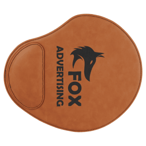 Personalized Vegan Leather Mouse Pad with Wrist Rest
