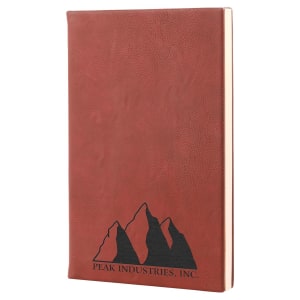 Personalized 5 1/4" x 8 1/4" Vegan Leather Journal with Lined Paper - Full Color Printing