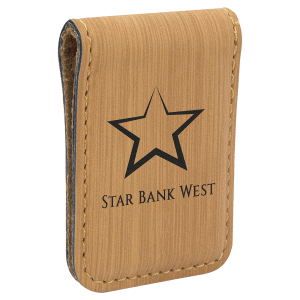 Personalized Vegan Leather Magnetic Money Clip