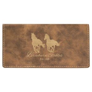 Personalized Vegan Leather Checkbook Cover