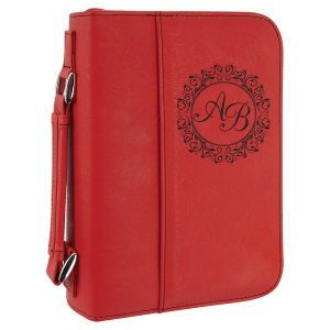 Personalized Laser Engraved Vegan Leather 6 3/4" x 9 1/4" Book/Bible Cover