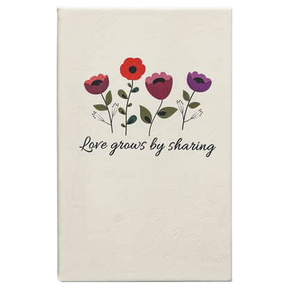 Personalized 5 1/4" x 8 1/4" Vegan Leather Journal with Lined Paper - Full Color Printing