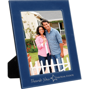 Laser Engraved Personalized Vegan Leather Photo Frame