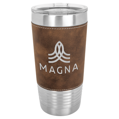 Customizable 20 oz Vegan Leather Grip Tumblers - Elevate Your Sips in Style