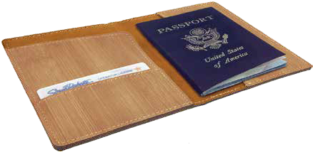 Custom Vegan Leather Passport Holder