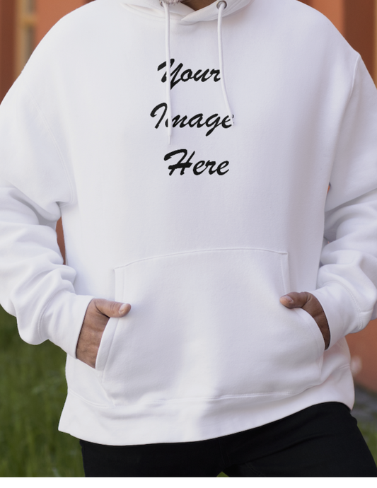 Elevate Your Style with Our Customizable Pull-Over Hooded Sweatshirt!