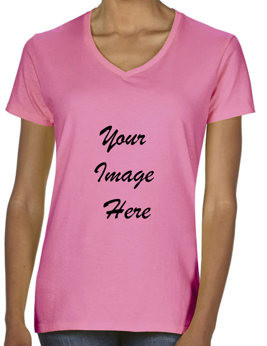 Eco-Friendly Ladies V-Neck Tee Collection – Customizable and Comfortable!