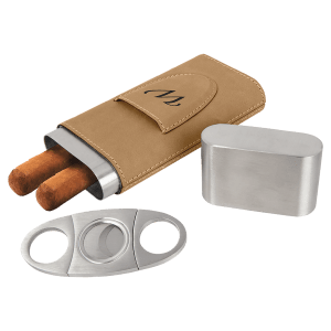 Personalized Cigar Case with Cutter