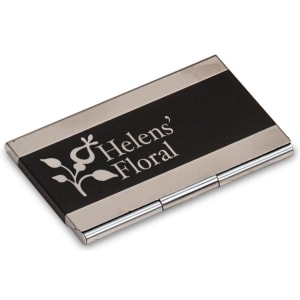 Personalized Laser Engraved Metal Business Card Holder