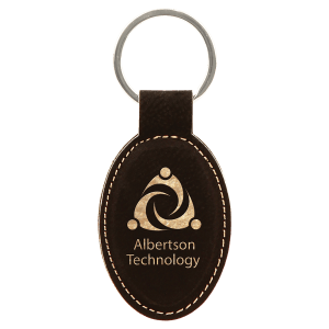 Personalized Laser Engraved Vegan Leather Keychain